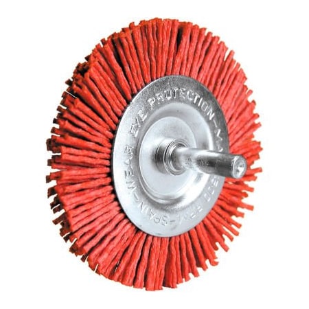 Century Drill & Tool Century Drill End Brush 4" Dia. 1/4" Shank Size Nylon 77441